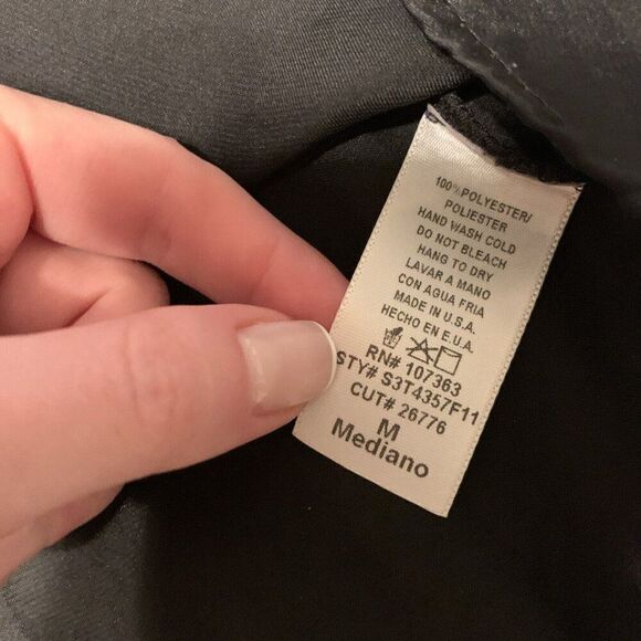 Solemino Womens Solid Black Satin Halter Tank Crop Top Medium - Picture 4 of 4